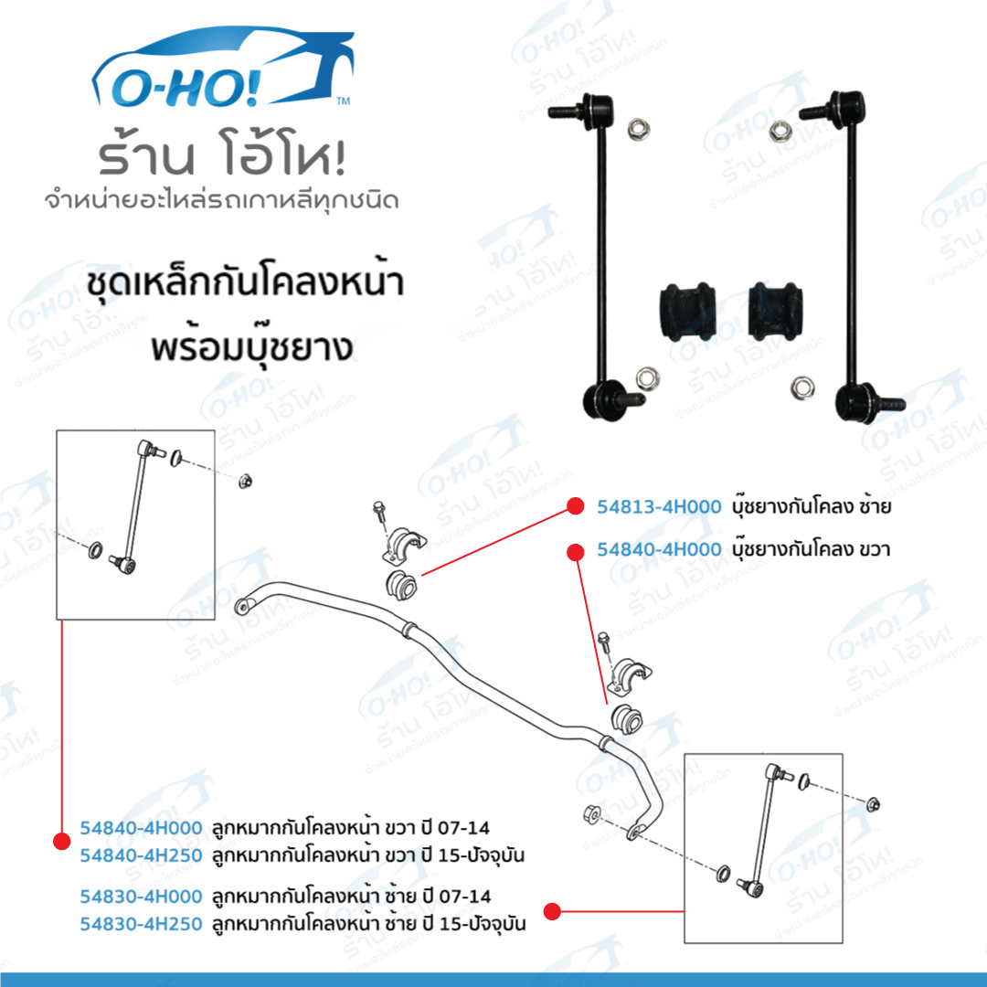 ลูกหมากกันโคลงหน้าพร้อมบู๊ชยาง HYUNDAI H1